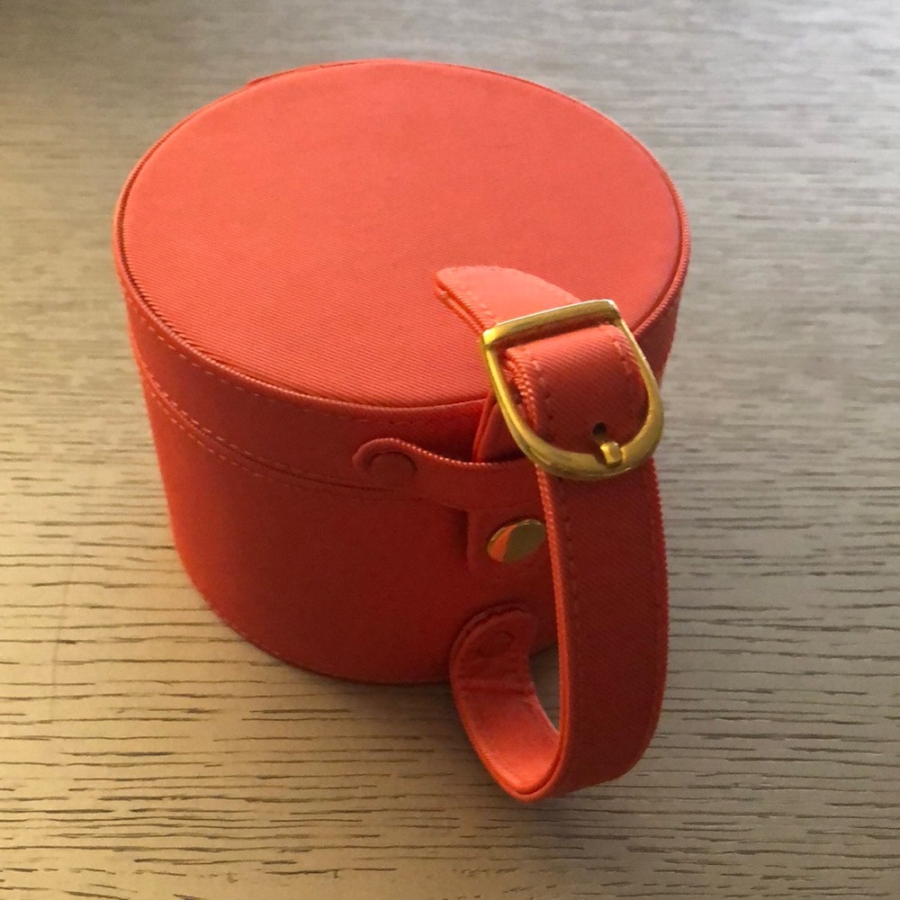 Yves Saint Laurent Coral Wristlet Clutch